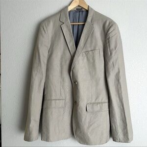 BONOBOS Men’s Irish Linen Beige Blazer Size 40L Slim Fit